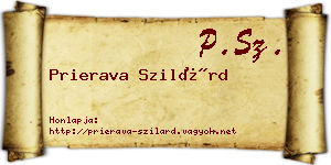 Prierava Szilárd névjegykártya